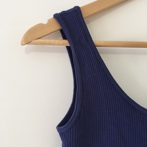 Zara Onesie Romper Bodysuit Ribbed Blue Size XS/S - Picture 4 of 4